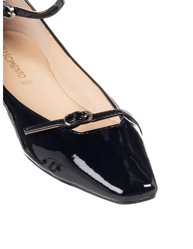 Ballerine In Vernice Lucida Con Cinturino Alla Caviglia Rinascimento
