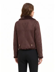 Veste de motard courte en simili-mouton « Rinascimento » 2