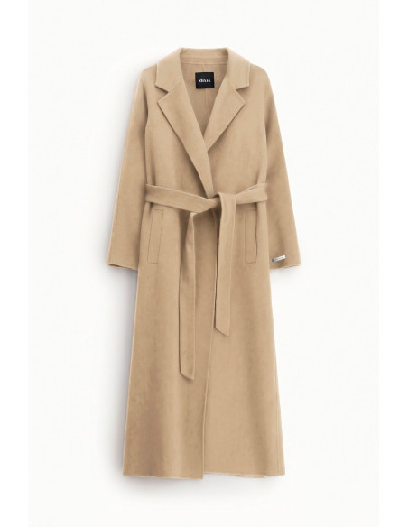 Cappotto Lungo Con Cintura Abbinata E Revers Dixie