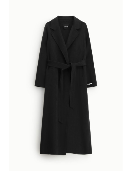 Cappotto Lungo Con Cintura Abbinata E Revers Dixie