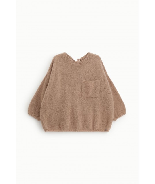 Dixie Oversized Jumper with Pocket and Bow at the Back