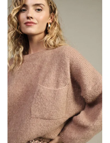 Dixie Oversized Jumper with Pocket and Bow at the Back
