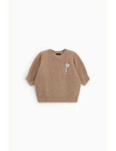 Pull à col rond, manches mi-longues et application « Dixie » 2