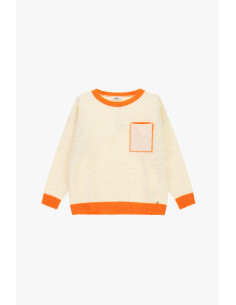 Pull à col rond avec bordures contrastées et poche « Dixie »