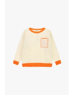 Pull à col rond avec bordures contrastées et poche « Dixie »