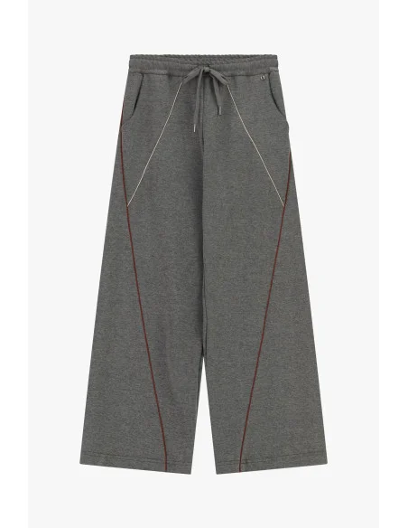 Dixie Palazzo Trousers with Contrast Details and Drawstring