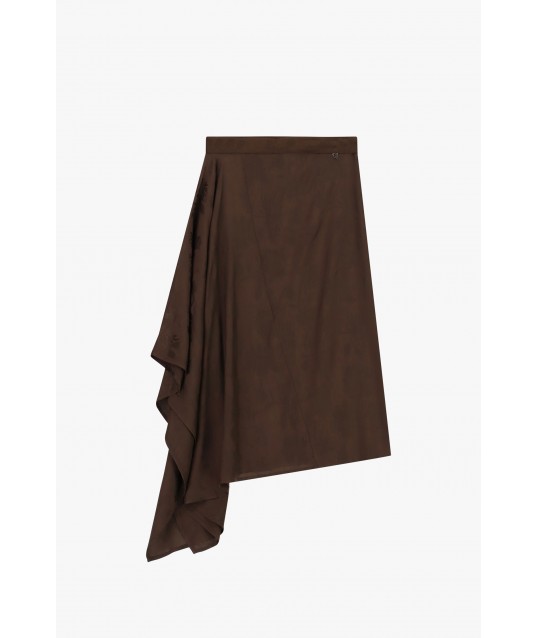 Dixie Asymmetrical Skirt with Side Draping