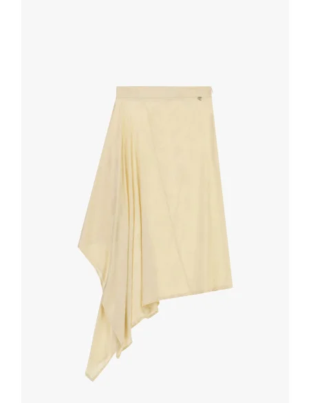 Asymmetrical Skirt with Side Draping Dixie