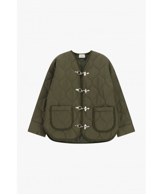 Giacca Trapuntata Con Chiusure Metalliche E Tasche Applicate Dixie