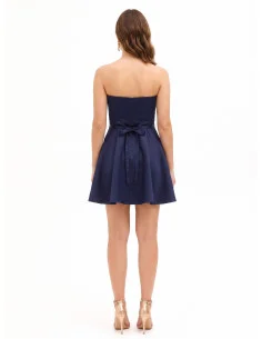 Short, flared dress with a Rinascimento-style rhinestone jewelled belt 2