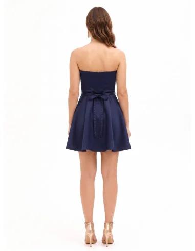 Robe courte évasée avec ceinture ornée de strass « Rinascimento »