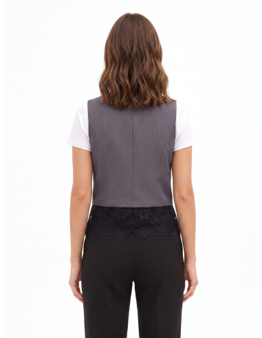 Gilet ample avec bordure en dentelle « Rinascimento »