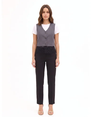 Gilet Ampio Con Bordo In Pizzo Rinascimento