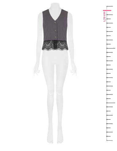 Gilet Ampio Con Bordo In Pizzo Rinascimento