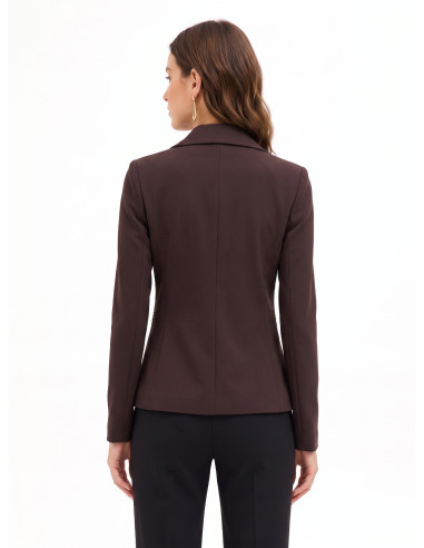 Veste blazer cintrée en tissu technique avec bouton arborant le logo Rinascimento