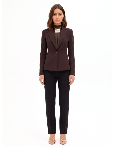 Giacca Blazer Sfiancata In Tessuto Tecnico Con Bottone Logo Rinascimento