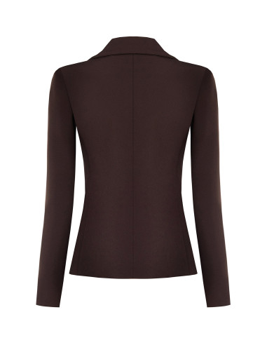 Veste blazer cintrée en tissu technique avec bouton arborant le logo Rinascimento