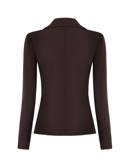 Giacca Blazer Sfiancata In Tessuto Tecnico Con Bottone Logo Rinascimento
