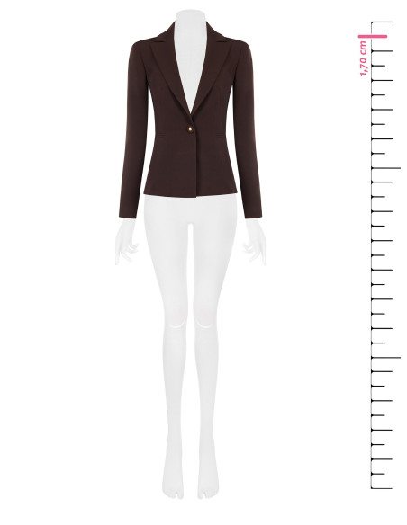 Giacca Blazer Sfiancata In Tessuto Tecnico Con Bottone Logo Rinascimento