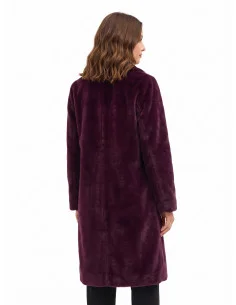 Manteau long réversible en simili-mouton avec grandes poches « Rinascimento » 2
