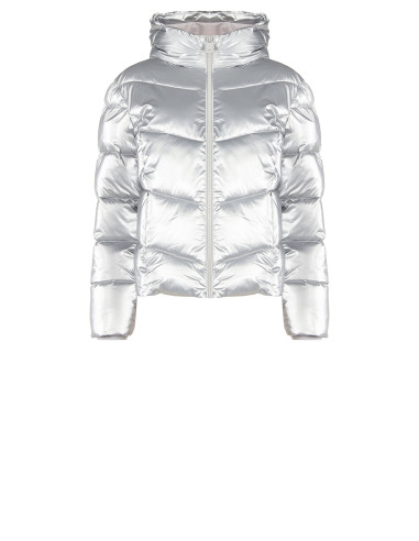 Rinascimento Metallic Short Hooded Duvet Jacket