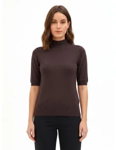 Pull à col roulé avec bande et logo RR brodé « Rinascimento »