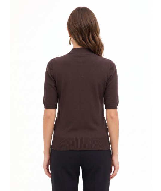 Pull à col roulé avec bande et logo RR brodé « Rinascimento »