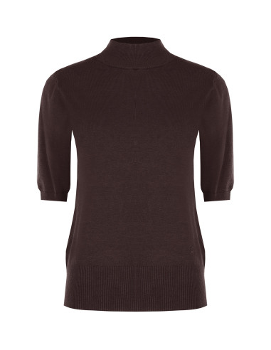Turtleneck jumper with a band and embroidered RR logo – Rinascimento