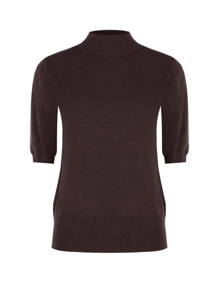 Pull à col roulé avec bande et logo RR brodé « Rinascimento »