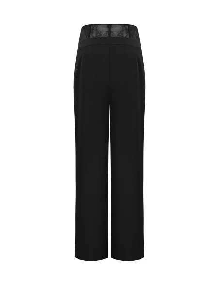 Palazzo Trousers in Cadi Fabric with a Rinascimento Lace Bustier Band