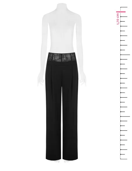 Pantaloni Palazzo In Tessuto Cadi Con Fascia Bustier In Pizzo Rinascimento