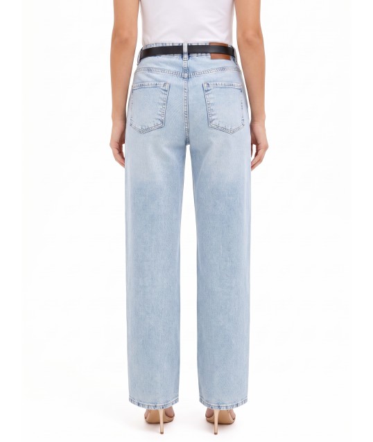 Jeans Palazzo Lavaggio Chiaro Rinascimento
