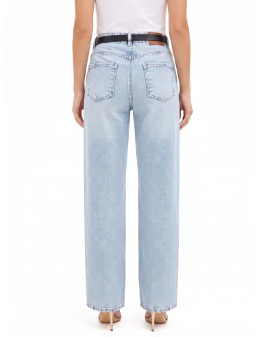 Jeans Palazzo Lavaggio Chiaro Rinascimento