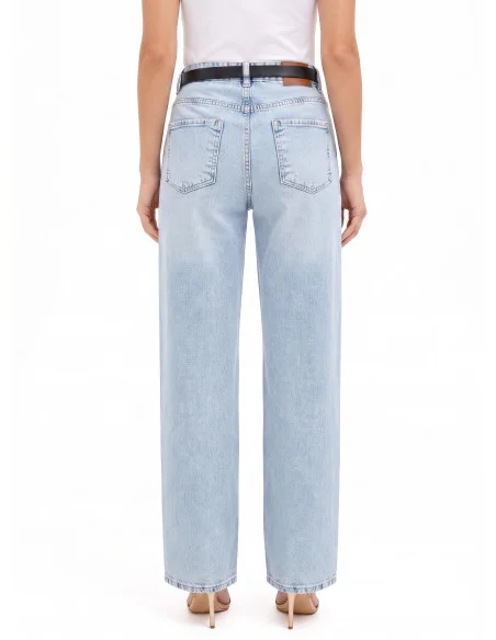 Jeans Palazzo Lavaggio Chiaro Rinascimento