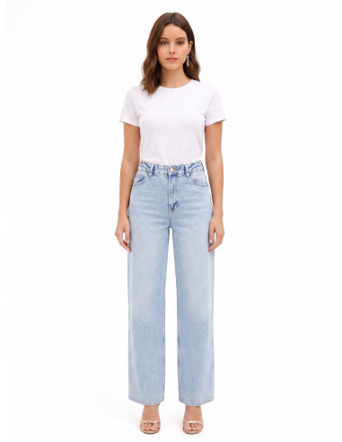 Jeans Palazzo Lavaggio Chiaro Rinascimento