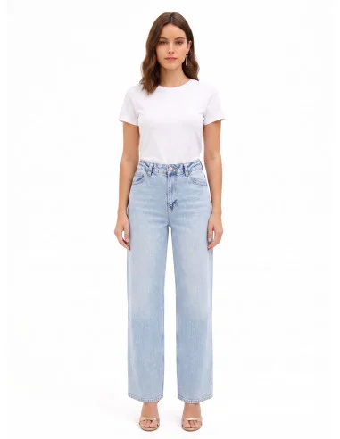 Jeans Palazzo Lavaggio Chiaro Rinascimento