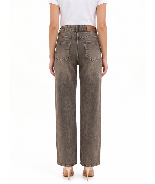 Jeans Palazzo Effetto Consumato Rinascimento