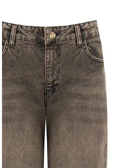 Jeans Palazzo Effetto Consumato Rinascimento