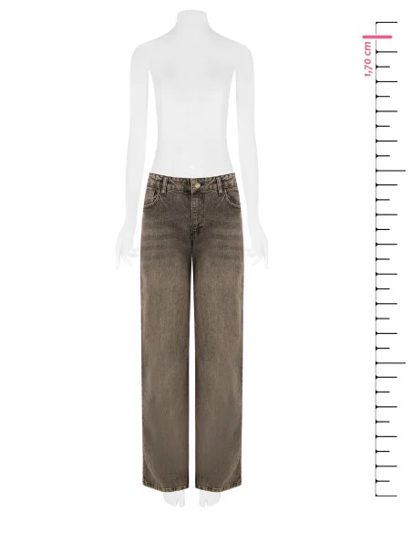 Jeans Palazzo Effetto Consumato Rinascimento