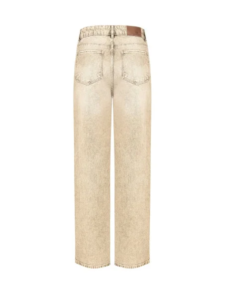 Rinascimento Bleached-Effect Palazzo Jeans