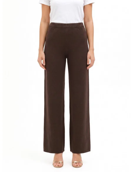 Rinascimento Knitted Palazzo Trousers with an Elasticated Waist
