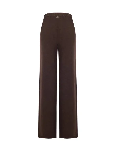Rinascimento Knitted Palazzo Trousers with an Elasticated Waist