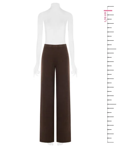 Rinascimento Knitted Palazzo Trousers with an Elasticated Waist