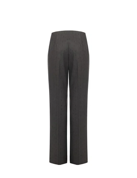 Pantalon ample en polyviscose avec strass « Rinascimento »