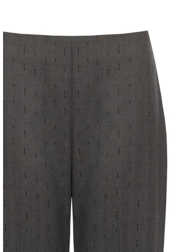 Pantalon ample en polyviscose avec strass « Rinascimento »