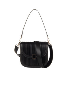Sac à bandoulière en simili cuir plissé avec 2 bandoulières amovibl...