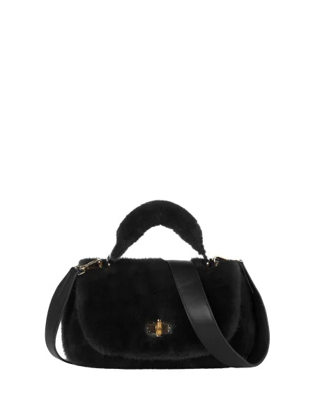 Sac à main en fausse fourrure avec bandoulière amovible Rinascimento