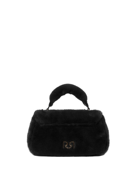 Faux Fur Handbag with Removable Shoulder Strap Rinascimento