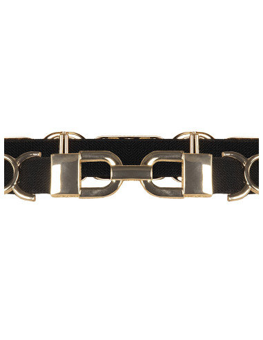 Slim, Stretch Belt with Rr Rinascimento Logo Buckles - Vestiti Firm...