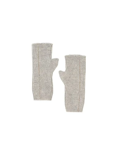 Viscose and Angora Blend Arm Warmers with Lurex Detail Rinascimento